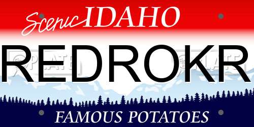REDROKR Idaho License Plate