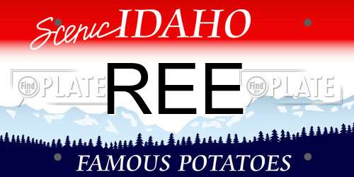 REE Idaho License Plate