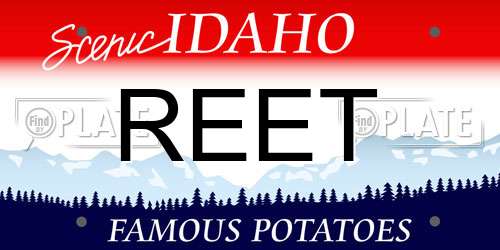 REET Idaho License Plate