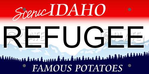 REFUGEE Idaho License Plate