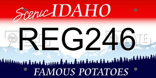 REG246 Idaho License Plate