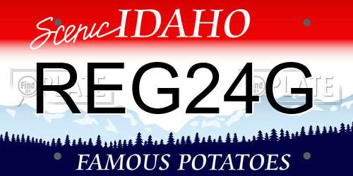 REG24G Idaho License Plate