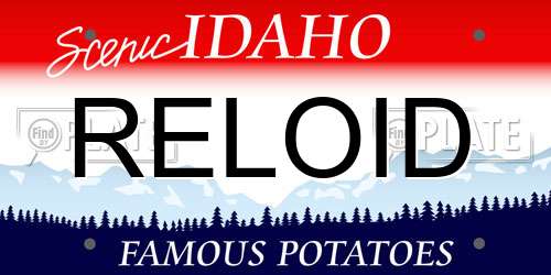 RELOID Idaho License Plate