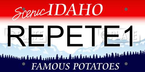 REPETE1 Idaho License Plate
