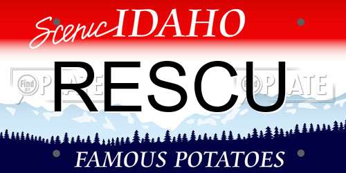 RESCU Idaho License Plate