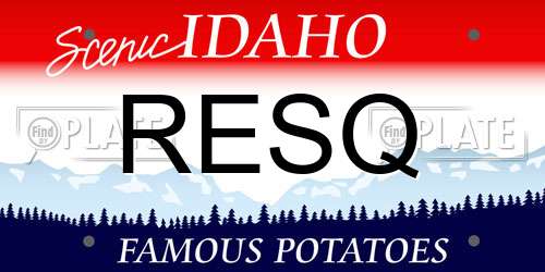 RESQ Idaho License Plate
