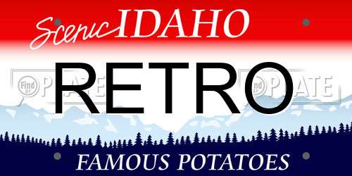 RETRO Idaho License Plate