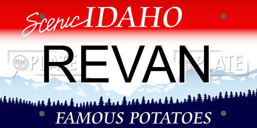 REVAN Idaho License Plate