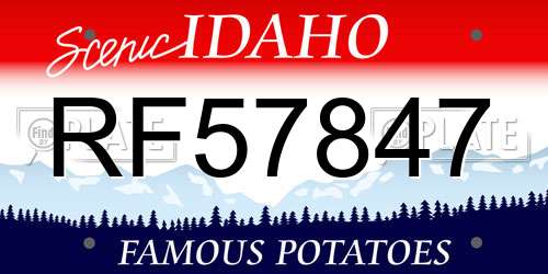 RF57847 Idaho License Plate