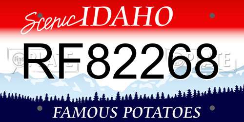 RF82268 Idaho License Plate