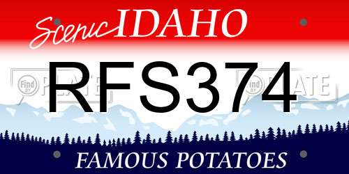 RFS374 Idaho License Plate