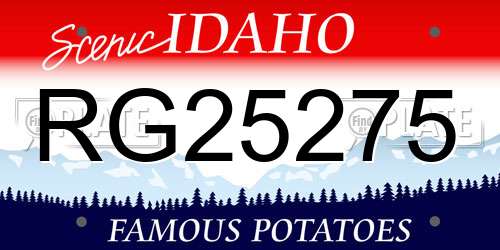 RG25275 Idaho License Plate
