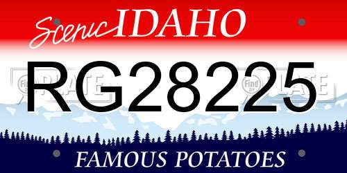 RG28225 Idaho License Plate