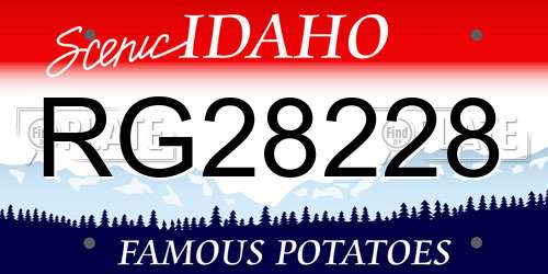 RG28228 Idaho License Plate