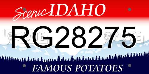 RG28275 Idaho License Plate