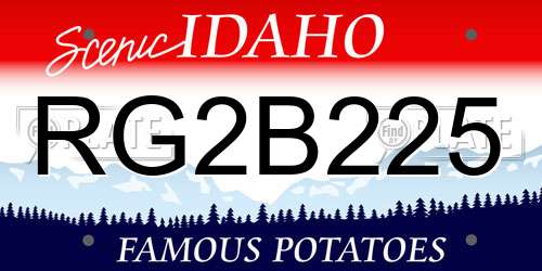 RG2B225 Idaho License Plate