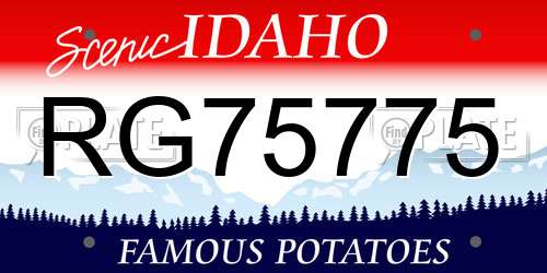 RG75775 Idaho License Plate