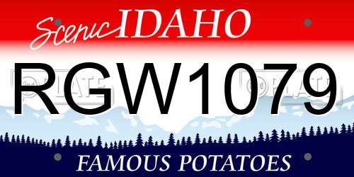 RGW1079 Idaho License Plate