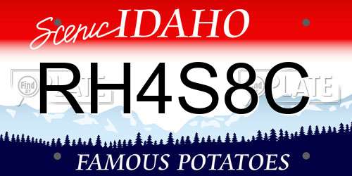 RH4S8C Idaho License Plate