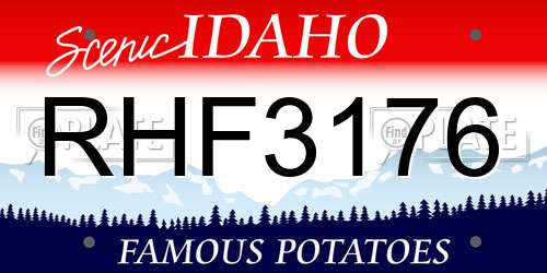 RHF3176 Idaho License Plate
