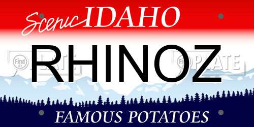 RHINOZ Idaho License Plate