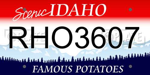 RHO3607 Idaho License Plate