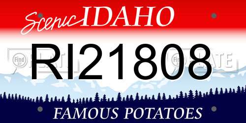 RI21808 Idaho License Plate