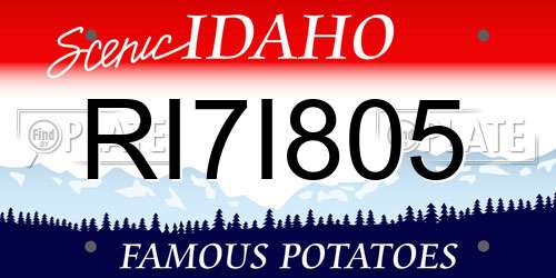 RI7I805 Idaho License Plate