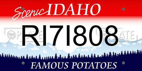 RI7I808 Idaho License Plate