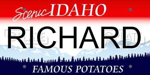 RICHARD Idaho License Plate