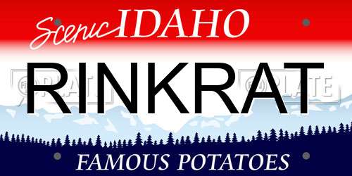 RINKRAT Idaho License Plate