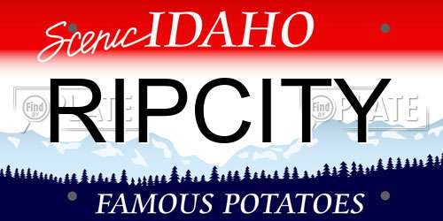 RIPCITY Idaho License Plate