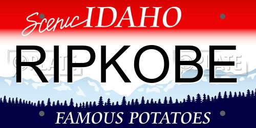 RIPKOBE Idaho License Plate