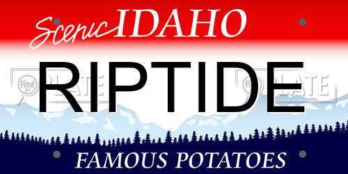 RIPTIDE Idaho License Plate