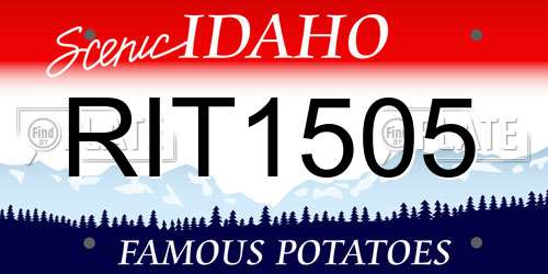 RIT1505 Idaho License Plate