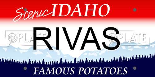 RIVAS Idaho License Plate