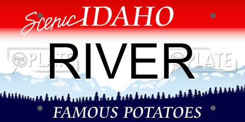 RIVER Idaho License Plate