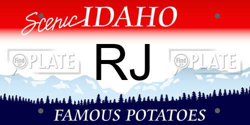 RJ Idaho License Plate