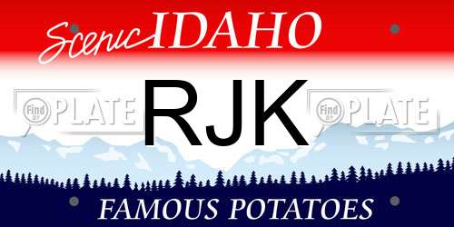 RJK Idaho License Plate