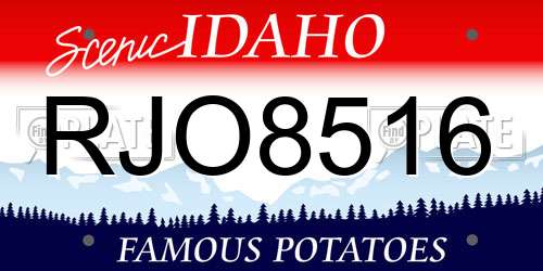 RJO8516 Idaho License Plate
