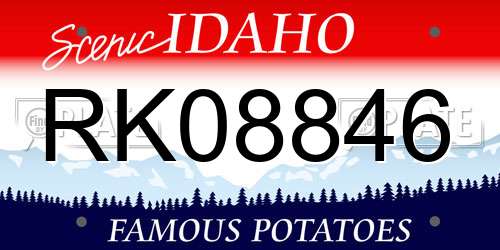 RK08846 Idaho License Plate
