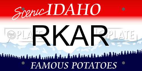 RKAR Idaho License Plate