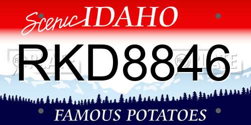 RKD8846 Idaho License Plate