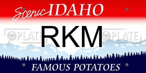 RKM Idaho License Plate
