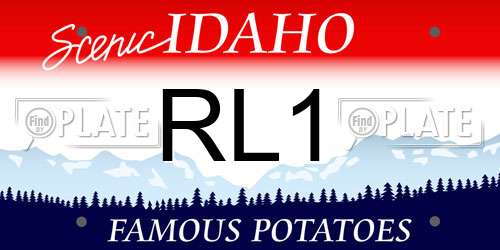RL1 Idaho License Plate