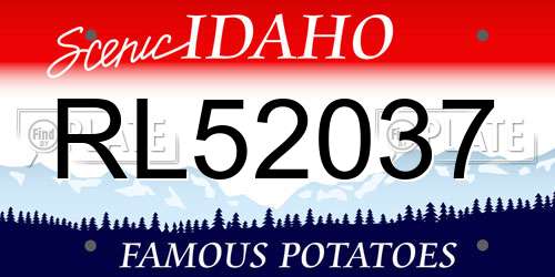 RL52037 Idaho License Plate