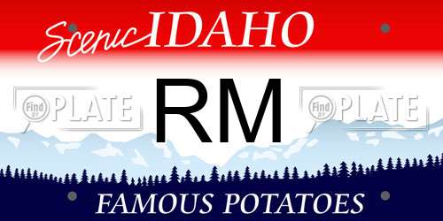 RM Idaho License Plate