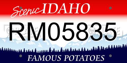 RM05835 Idaho License Plate