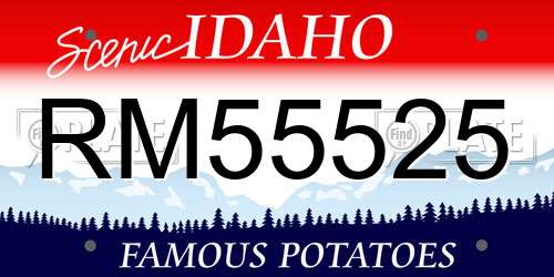 RM55525 Idaho License Plate