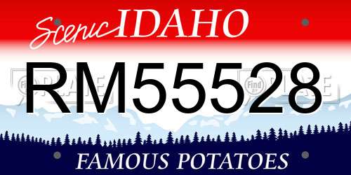 RM55528 Idaho License Plate